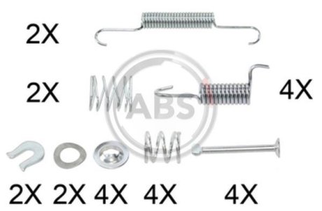 Монтажний к-кт гальм. колодок MITSUBISHI OUTLANDER II (CW_W), ASX (GA_W_) (вир-во ABS) A.B.S. 0010Q