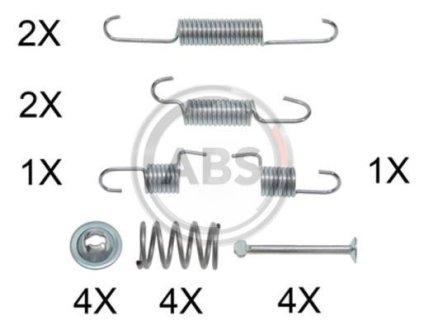Комплект монтажний гальм. колодок CHEVROLET (задн.) (вир-во) A.B.S. 0025Q (фото 1)