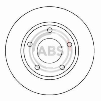 Гальмівний диск AUDI 100 A.B.S. 15712 (фото 1)