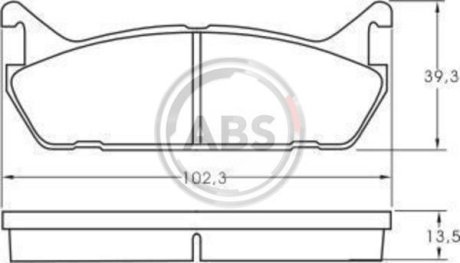 Гальмівні колодки зад. Mazda 323/626 94-04 (akebono) A.B.S. 36723 (фото 1)