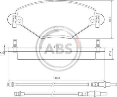 Гальмівні колодки пер. Citroen C5 01- (Bosch) A.B.S. 37277