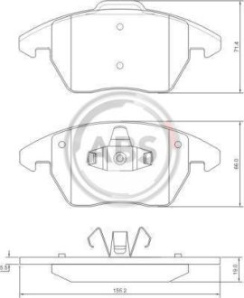 Гальмівні колодки пер. Citroen C4/Peugeot 207/208/307/308/Jetta IV 07- A.B.S. 37429 (фото 1)