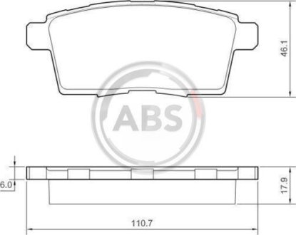 Гальмівні колодки зад. Mazda CX-7/CX-9 07- A.B.S. 37644 (фото 1)