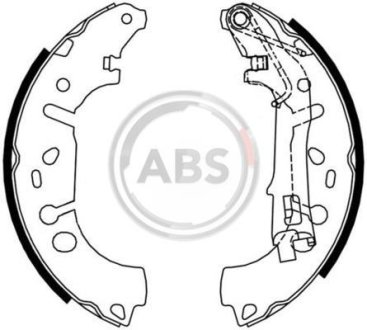 Колодка гальм. барабан. OPEL CORSA D 1.0-1.4 06-, FIAT GRANDE PUNTO 1.3-1.4 05 - задн. (вир-во ABS) A.B.S. 9215