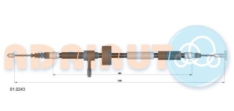Трос зупиночних гальм ADRIAUTO 010243