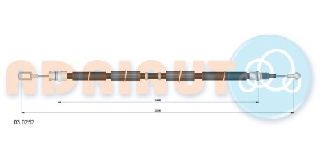 Трос зупиночних гальм ADRIAUTO 030252