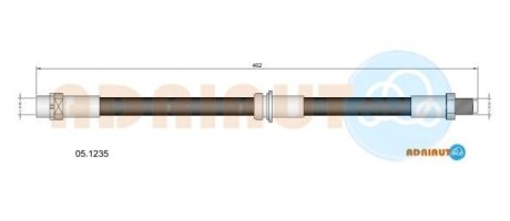 BMW гальмів.шланг задн.E70 X5 07-,F15 X5 13-,X6 E71,F16 ADRIAUTO 051235