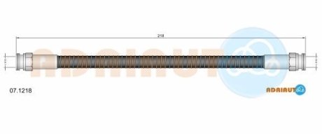 CITROEN шланг гальмівний задній Ax, Xara,Zx ADRIAUTO 071218 (фото 1)