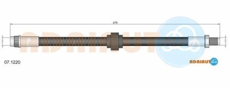 CITROEN шланг гальмівний передн.C2/C3/Berlingo ADRIAUTO 071220 (фото 1)