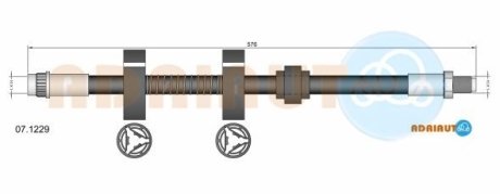 CITROEN гальм.шланг передн.XM -94 ADRIAUTO 071229