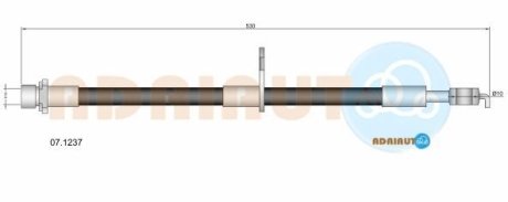 CITROEN шланг гальмівний передн. лів.C1, TOYOTA AYGO ADRIAUTO 071237