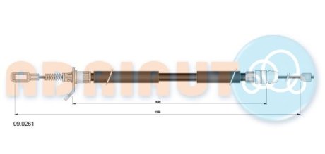 Трос зупиночних гальм ADRIAUTO 090261