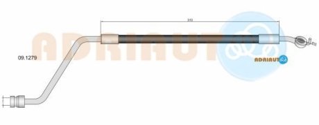 HYUNDAI шланг гальмівний задн. прав. Santa FE 06- ADRIAUTO 091279