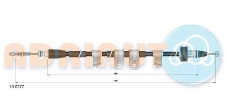 Трос ручного гальма ADRIAUTO 10.0277