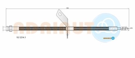 Шланг гальм. задн. прав. HYUNDAI i30 07- ADRIAUTO 1012141 (фото 1)