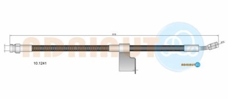 HYUNDAI гальмівний шланг передн. лів. ELantra,Kia Carens 02- ADRIAUTO 101241 (фото 1)