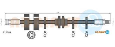 FIAT шланг гальмівний передн.Brava,Bravo -01 ADRIAUTO 111289