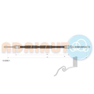 Трос ручного тормоза ADRIAUTO 13.0206.1