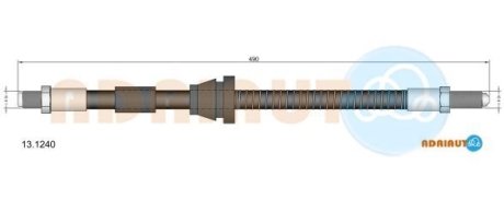 FORD шланг гальмівний задній Escort/Orion 10/90-93 ADRIAUTO 131240