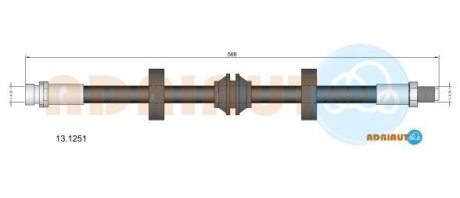 FORD шланг гальмівний задн. диск. гальм Mondeo -96 ADRIAUTO 131251