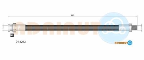 MITSUBISHI шланг гальмівний передн.Galant -92 ADRIAUTO 241213 (фото 1)