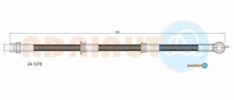 MITSUBISHI шланг гальм. передн. PAJERO 00- ADRIAUTO 241278