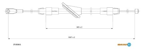 Трос зупиночних гальм ADRIAUTO 2702181 (фото 1)
