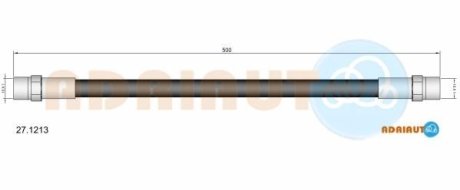 DB шланг гальмівний задн.207D-308/D ADRIAUTO 271213