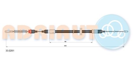 Трос зупиночних гальм ADRIAUTO 330261