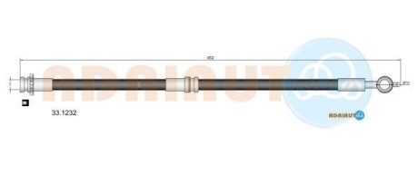 OPEL шланг гальмівний передн. Frontera 91- ADRIAUTO 331232