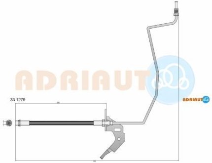 OPEL шланг гальмівний задн. лів. Astra H (барабан) ADRIAUTO 331279