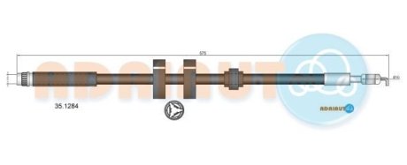 Шланг гальм. передн. PEUGEOT 607 -10 ADRIAUTO 351284