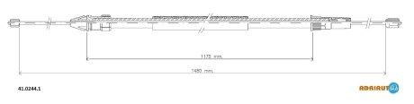 Трос остановочных тормозов ADRIAUTO 41.0244.1