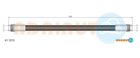 RENAULT шланг гальмівний задній R5,9,11,19,25,TWINGO B ADRIAUTO 411213 (фото 1)