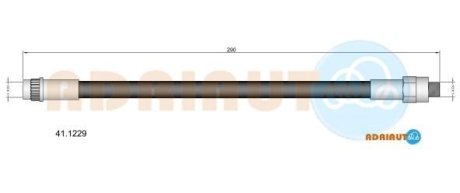 RENAULT шланг гальмів. задн.R25 -92 ADRIAUTO 411229 (фото 1)