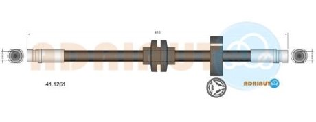 RENAULT шланг гальмівний передн. Laguna 01- ADRIAUTO 411261