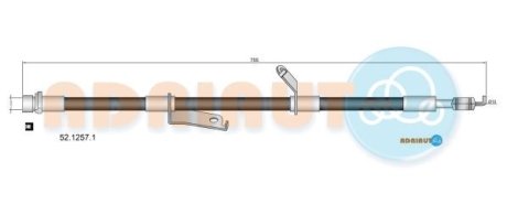 TOYOTA шланг гальм. передн. прав.PRIUS 08- ADRIAUTO 5212571