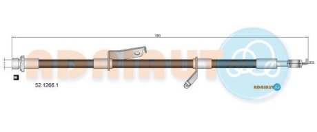 TOYOTA шланг гальм. передн. лів. COROLLA 12- ADRIAUTO 5212661 (фото 1)