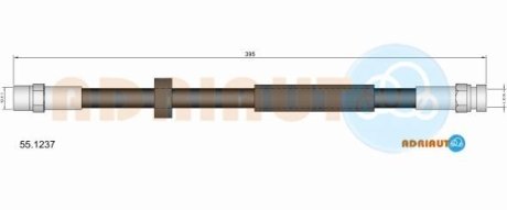 VW шланг гальмівний задн. Sharan FORD Galaxy 96-06 ADRIAUTO 551237