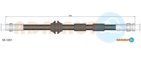 VW гальм.шланг перед. Sharan 95- ADRIAUTO 551251