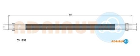 VW шланг гальмівний задн. LT46 96- ADRIAUTO 551252