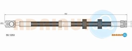 SKODA шланг гальмівний передн.Fabia 00- ADRIAUTO 551253 (фото 1)