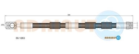 VW гальмівний шланг передн. GOLF IV,Octavia ADRIAUTO 551263