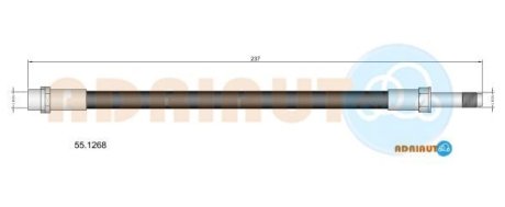 VW шланг гальмівний задн.T5 ADRIAUTO 551268