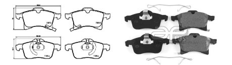 Колодки гальмiвнi, лiв/прав, перед APLUS 71156BAAP