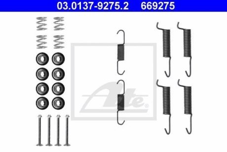 Комплектуючі для гальмівних колодок ATE 03013792752 (фото 1)