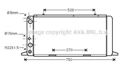 AUDI Радіатор охолодження 80 4CYL.1,6-1,8 86-91 AVA COOLING AI2026 (фото 1)