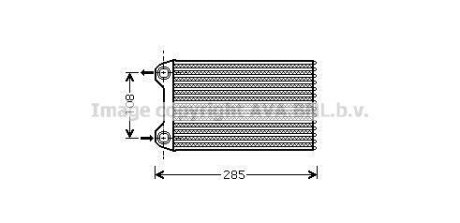 AUDI Радіатор опалення A4 B6 1.6 00-, 1.2 02-, 1.9 00-, 2.0 00-, SEAT AVA COOLING AIA6254 (фото 1)