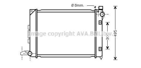 LAND ROVER Радіатор охолодження двиг. Freelander 2.0DI 98- AVA COOLING AU2164 (фото 1)