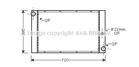 BMW Радіатор охолодження 5 E60, 7 E65/66 520d/745d AVA COOLING BW2337 (фото 1)